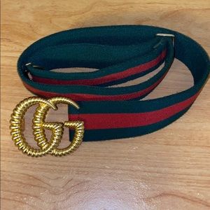 Authentic Gucci red/green women’s belt